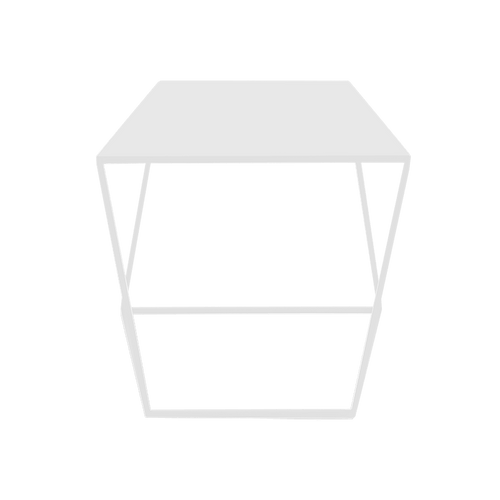 Masa de cafea din metal, Zak Alb, L50xl50xH45 cm