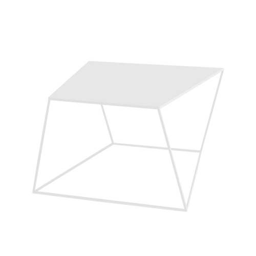 Masa de cafea din metal, Zak Alb, L80xl80xH50 cm