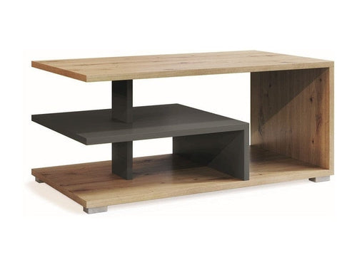 Signal Masa de cafea din pal, Coralis Stejar Artisan / Antracit, L90xl50xH40 cm