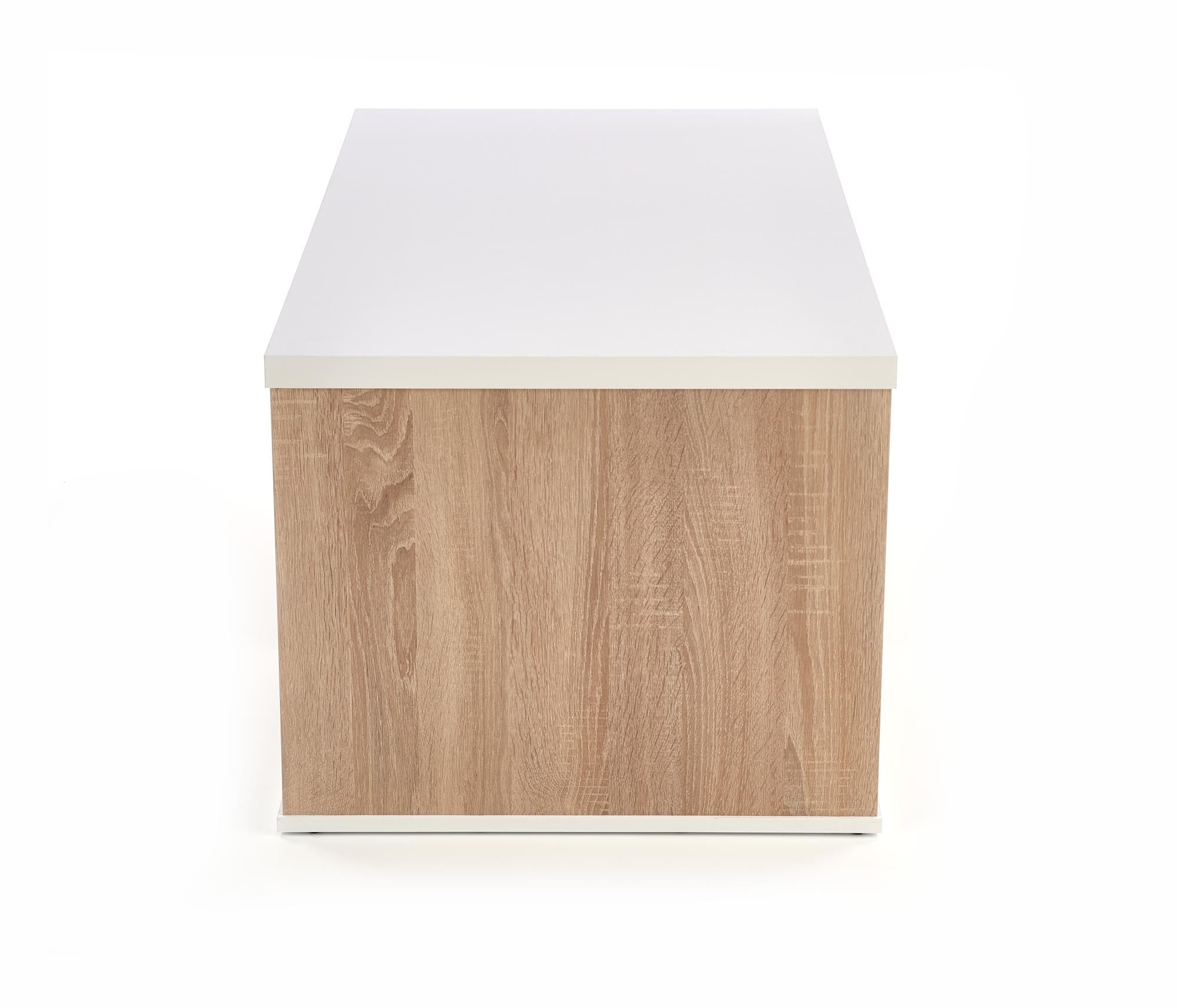 Halmar Masa de cafea din pal cu 1 sertar, Pallavi Stejar Sonoma / Alb, L110xl60xH50 cm