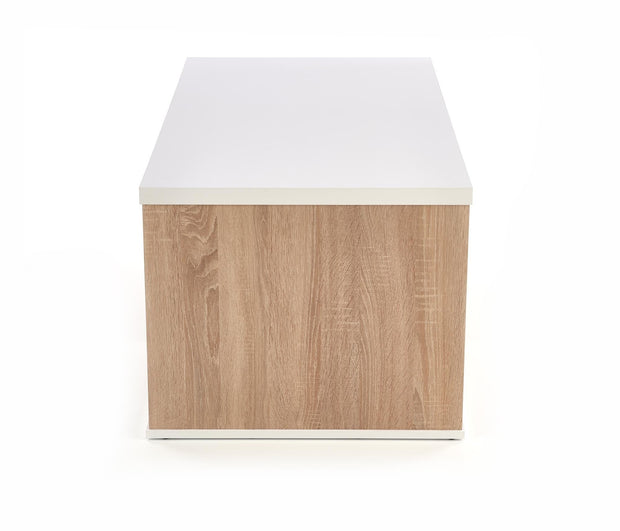 Halmar Masa de cafea din pal cu 1 sertar, Pallavi Stejar Sonoma / Alb, L110xl60xH50 cm