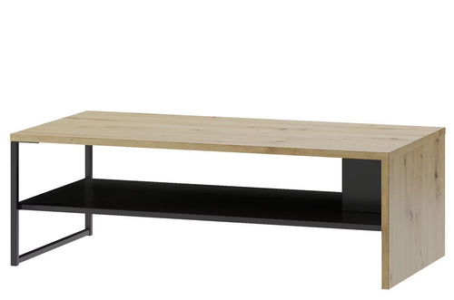 Szynaka Masa de cafea din pal, Lucas 41 Stejar Artisan / Negru Mat, L120xl60xH40 cm