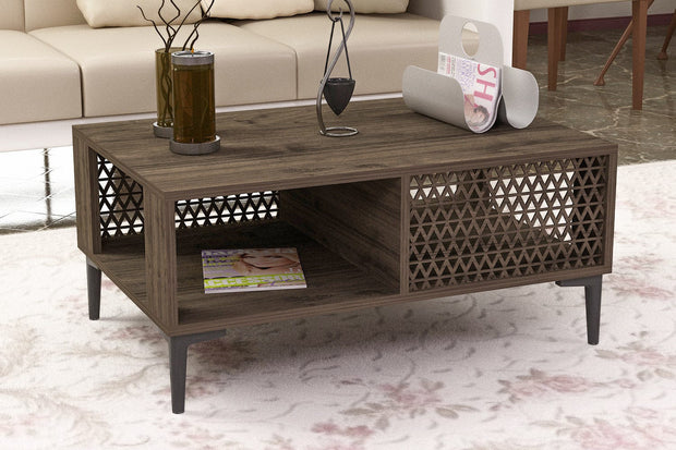 Masa de cafea din pal, Mi̇moza Natural, L90xl45xH40 cm (1)