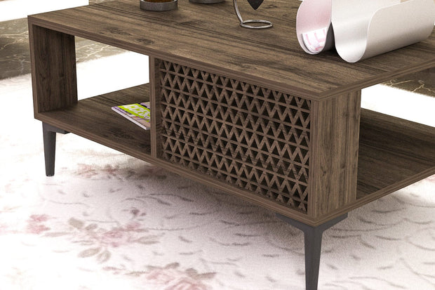 Masa de cafea din pal, Mi̇moza Natural, L90xl45xH40 cm (2)