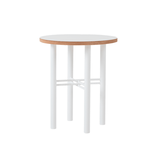 Masa de cafea din pal, Pento Alb, L40xl40xH45 cm