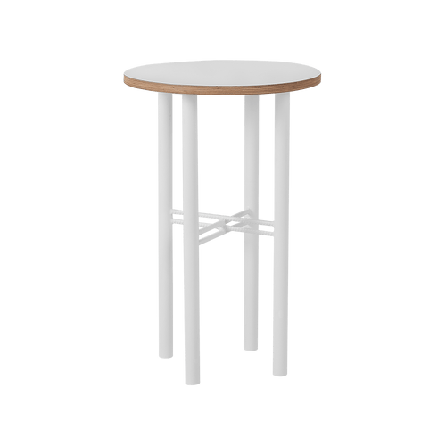 Masa de cafea din pal, Pento Alb, L40xl40xH60 cm