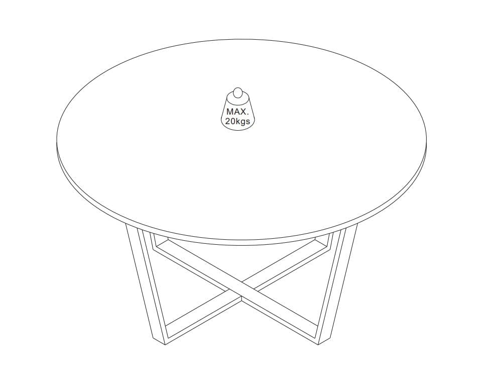 Masa de cafea din pal si metal, Amble Stejar Wild / Negru, Ø77xH44 cm (2)