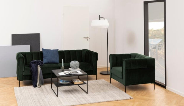 Masa de cafea din pal si metal, Infinity Duo Negru, L70xl70xH45 cm (1)