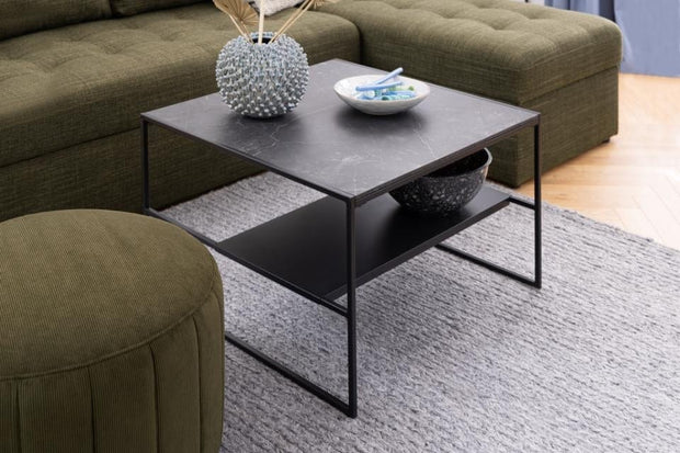 Masa de cafea din pal si metal, Infinity Duo Negru, L70xl70xH45 cm (5)