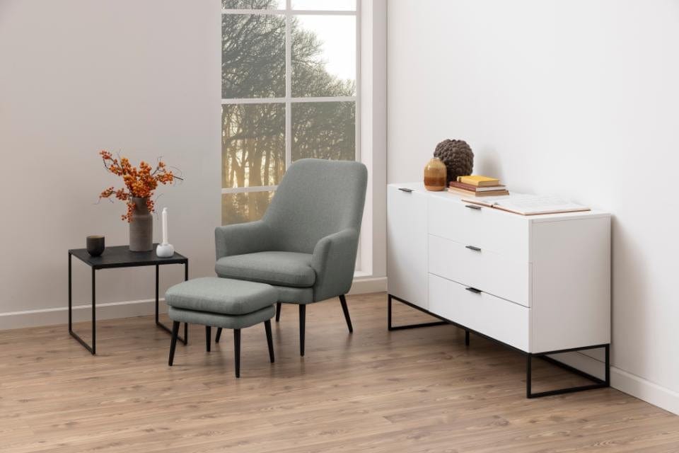 Masa de cafea din pal si metal, Infinity Negru, L50xl50xH45 cm (1)