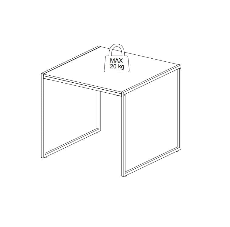 Masa de cafea din pal si metal, Infinity Negru, L50xl50xH45 cm (8)