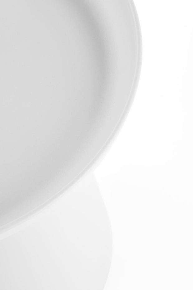 Halmar Masa de cafea din polipropilena, Aleksei Alb, Ø50xH46 cm