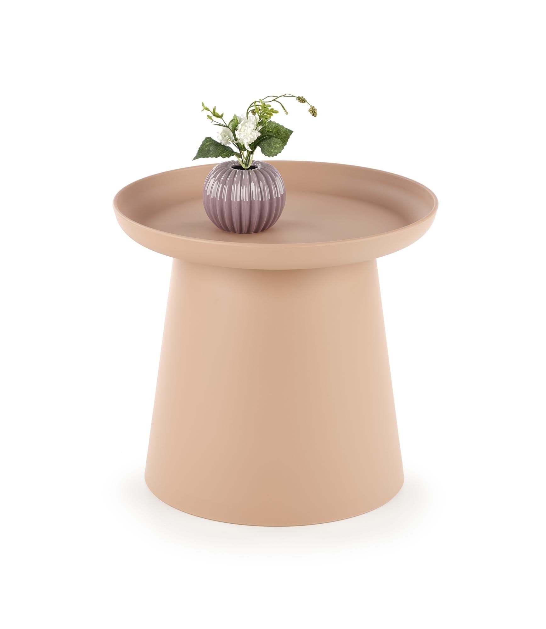 Halmar Masa de cafea din polipropilena, Aleksei Roz, Ø50xH46 cm