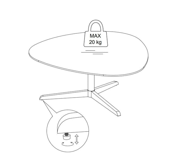 Actona Masa de cafea din sticla, ceramica si metal, Barnsley Large Alb / Negru, L100xl95xH41 cm