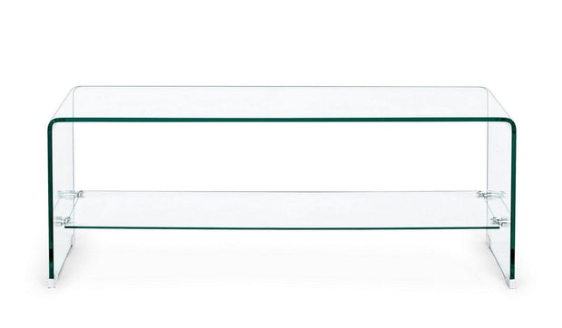 Masa de cafea din sticla, Iride I Rectangular Transparent, L100xl40xH38 cm (1)