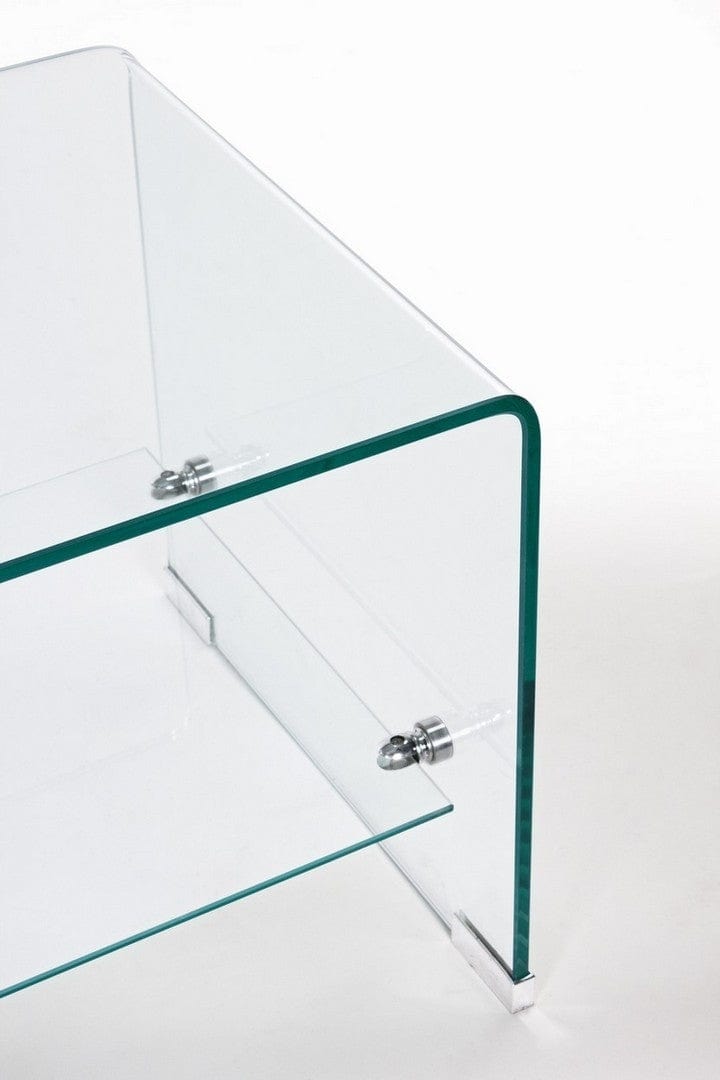 Masa de cafea din sticla, Iride I Rectangular Transparent, L100xl40xH38 cm (2)