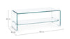 Masa de cafea din sticla, Iride I Rectangular Transparent, L100xl40xH38 cm (3)