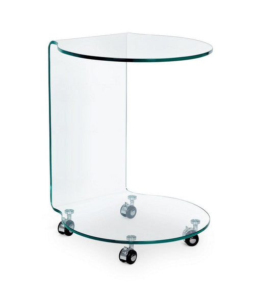 Bizzotto Masa de cafea din sticla, Iride Round Transparent, Ø45xH60 cm