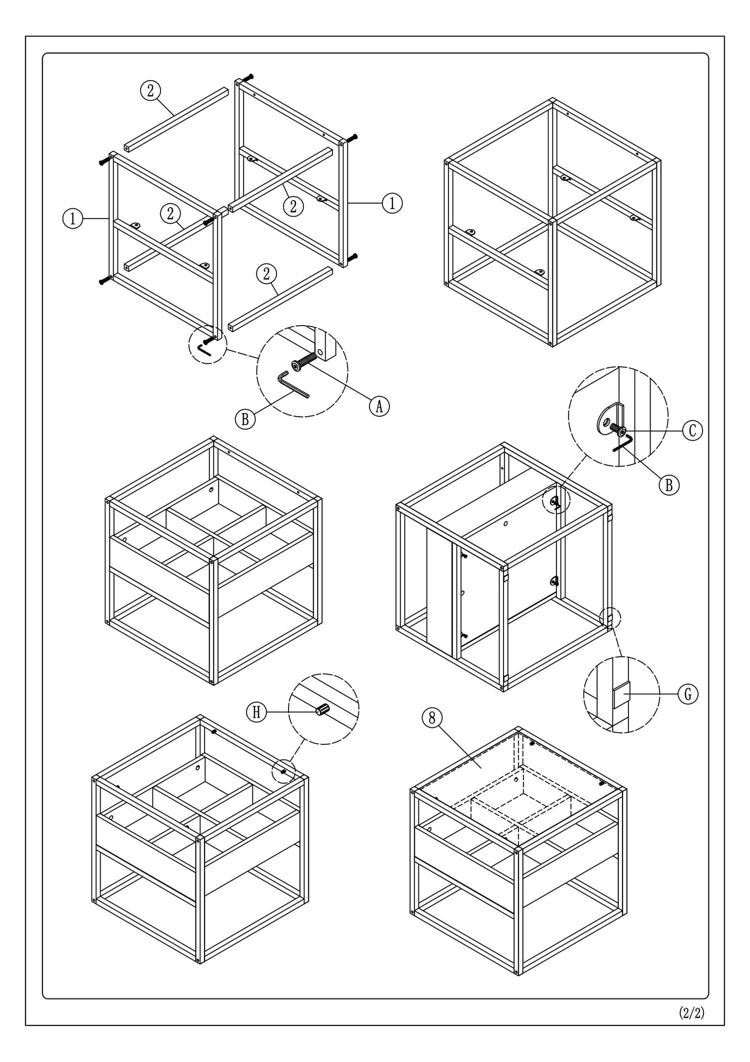 Signal Masa de cafea din sticla, pal si metal, Harald B Nuc / Negru, L50xl50xH50 cm