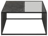 Masa de cafea din sticla, pal si metal, Strington Square Fumuriu / Negru, L80xl80xH40 cm (6)