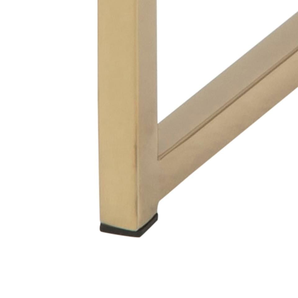 Masa de cafea din sticla si metal, Alisma Verde Inchis / Auriu, Ø80xH45 cm (8)