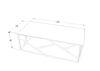 Signal Masa de cafea din sticla si metal, Estacio A Transparent / Crom, L120xl60xH40 cm