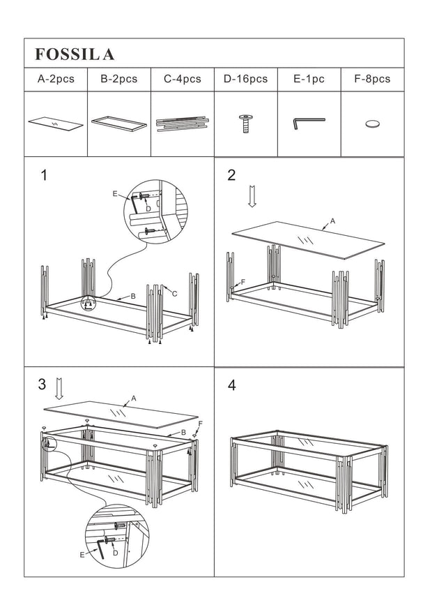 Masa de cafea din sticla si metal, Franie A Fumuriu / Crom, L120xl60xH40 cm (3)