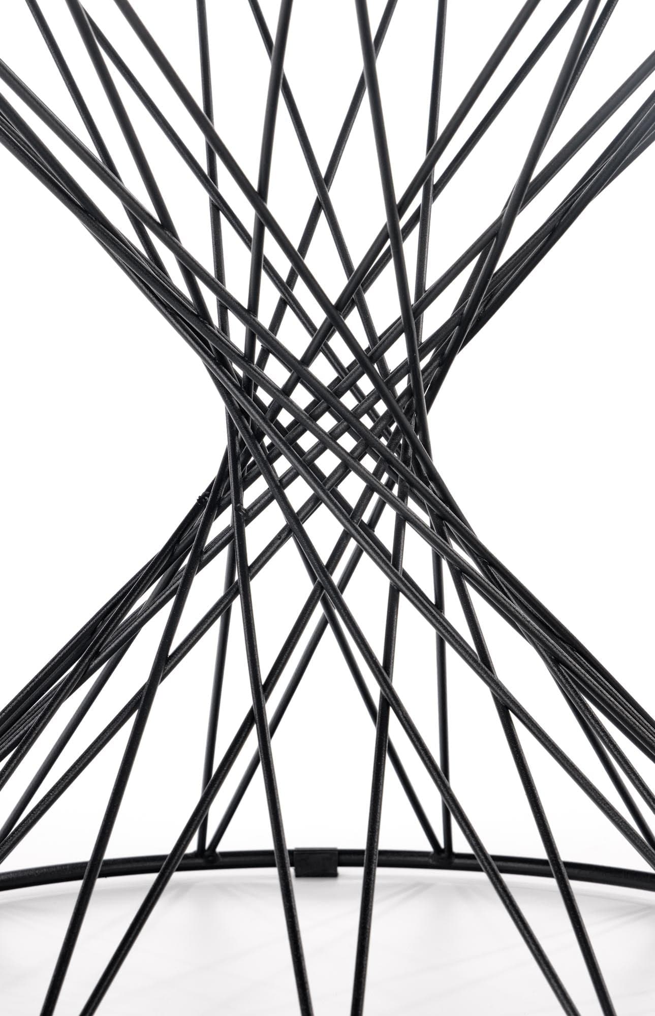 Masa de cafea din sticla si metal Latifa Negru, Ø45xH45 cm (4)