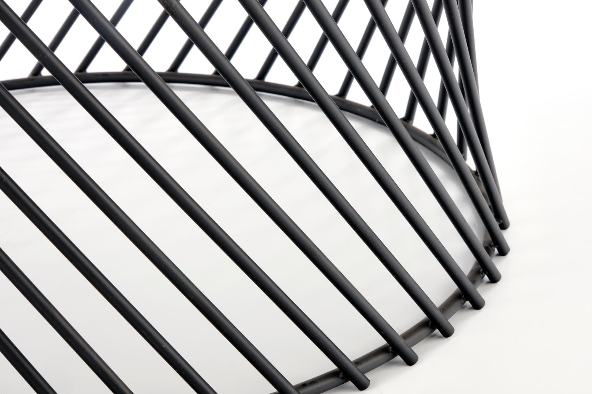 Halmar Masa de cafea din sticla si metal, Minette Gri / Negru, Ø80xH42 cm