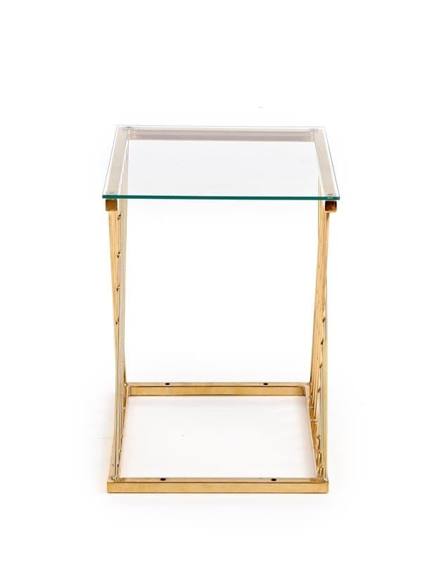 Halmar Masa de cafea din sticla si metal Nicholas Auriu, L45x39xH52 cm