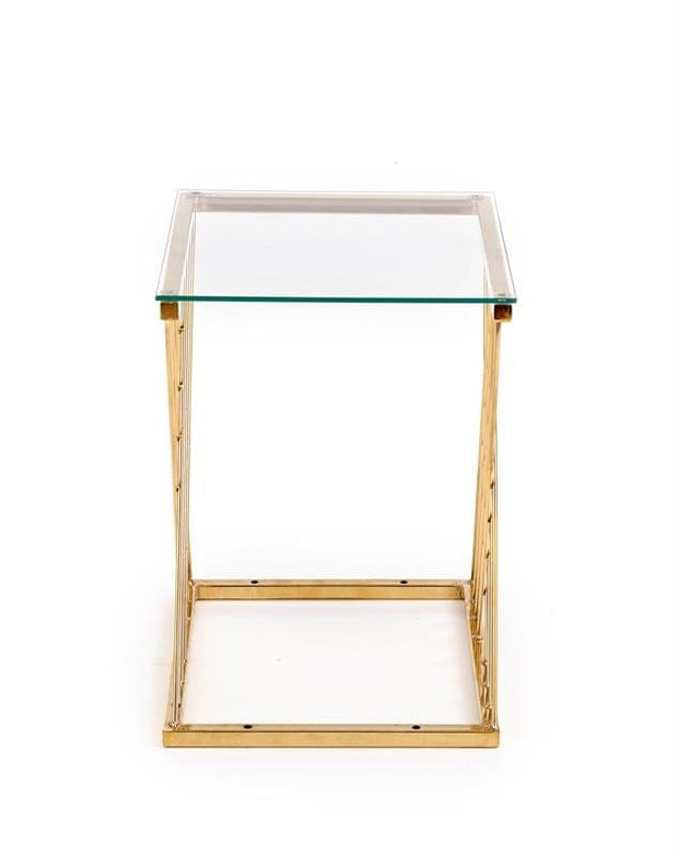 Halmar Masa de cafea din sticla si metal Nicholas Auriu, L45x39xH52 cm