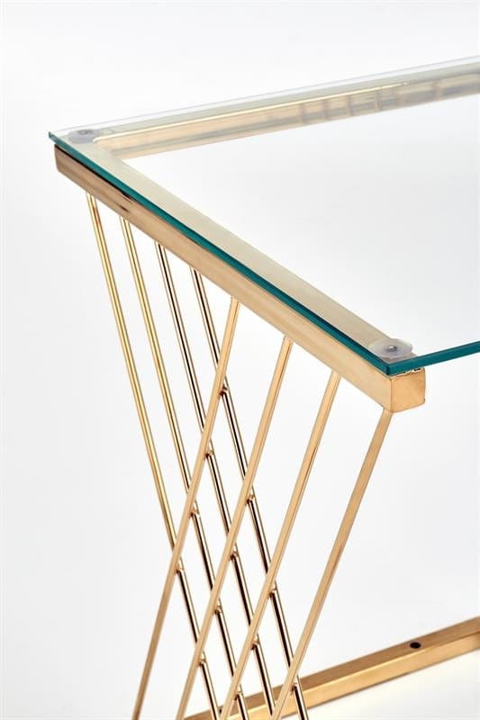 Halmar Masa de cafea din sticla si metal Nicholas Auriu, L45x39xH52 cm