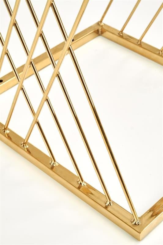 Halmar Masa de cafea din sticla si metal Nicholas Auriu, L45x39xH52 cm