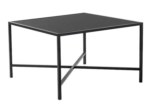 Signal Masa de cafea din sticla si metal, Osric C Negru, L80xl80xH50 cm