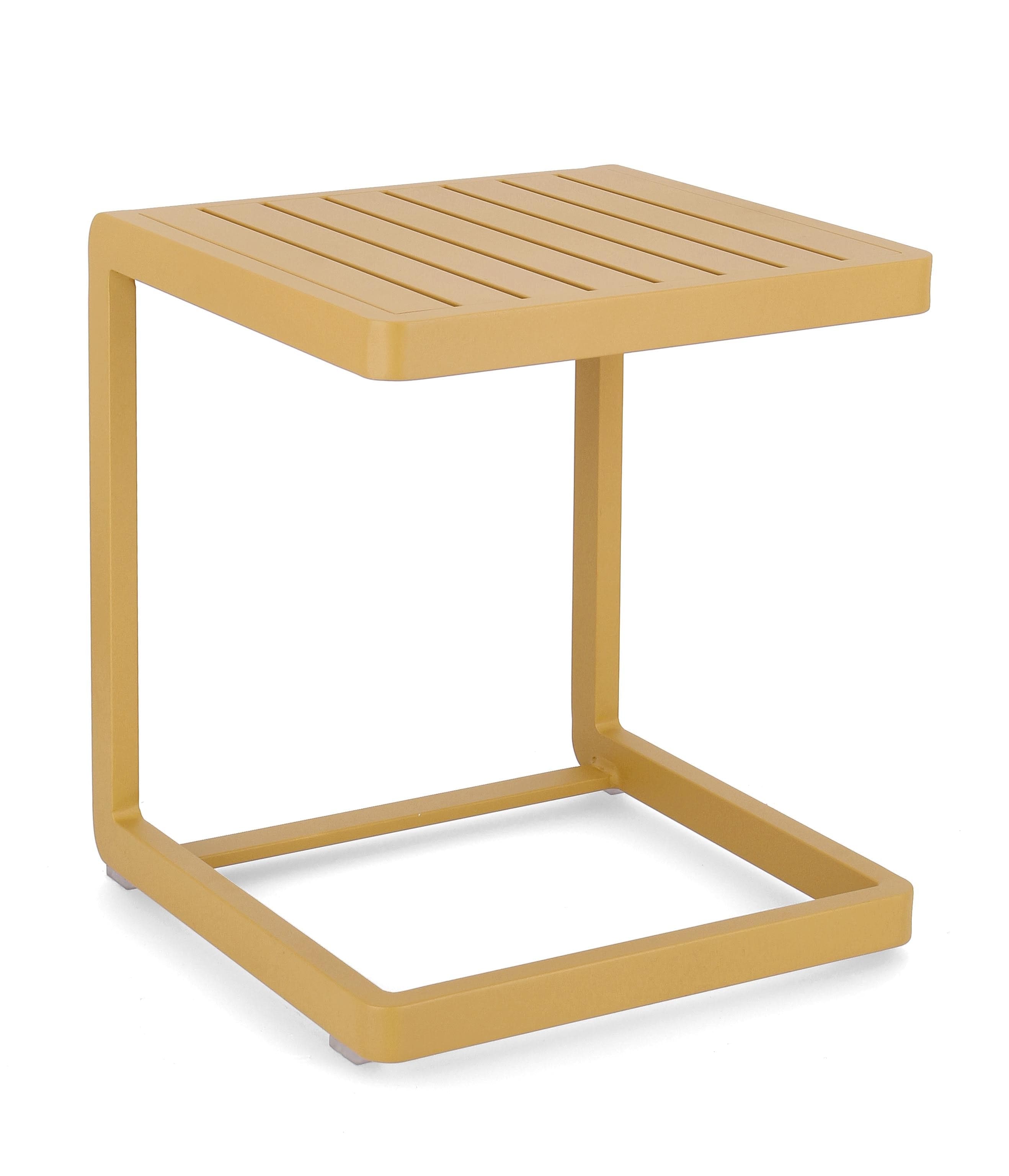Masa de cafea pentru gradina / terasa, din aluminiu, Konnor, L40xl40xH45 cm (1)