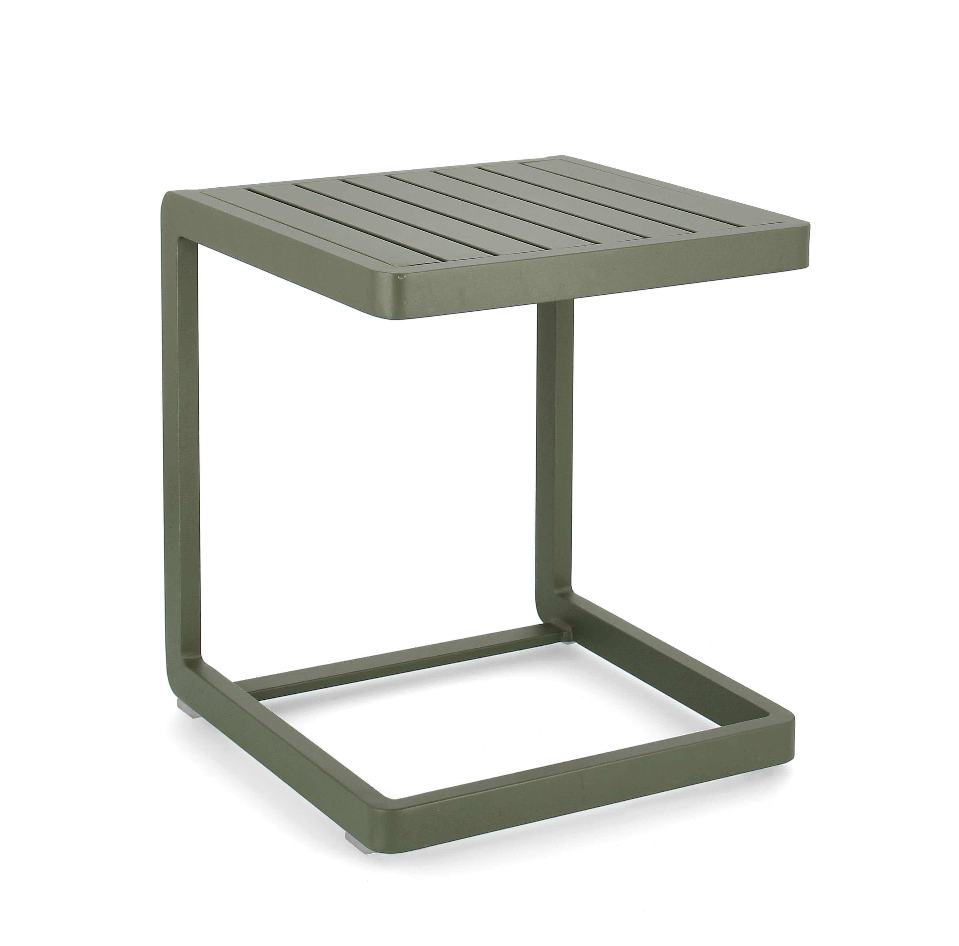 Masa de cafea pentru gradina / terasa, din aluminiu, Konnor, L40xl40xH45 cm (2)