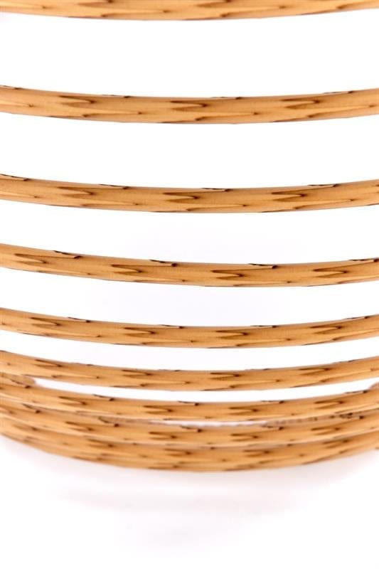 Masa de cafea pentru gradina / terasa din ratan sintetic si sticla, Barrera Natural / Negru, Ø48xH56 cm (5)