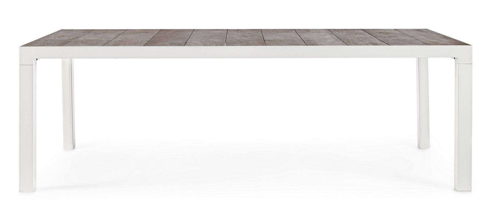 Masa de gradina / terasa din ceramica si metal, Mason Stejar Dark Grey / Alb, L220xl100xH74 cm (4)