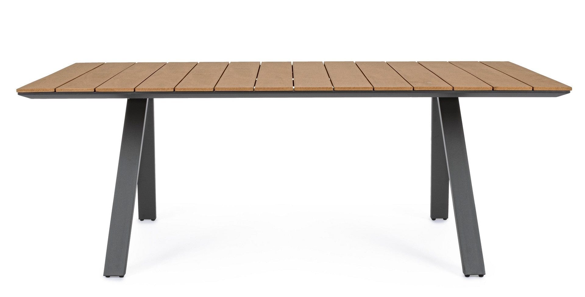 Masa de gradina / terasa din lemn compozit si metal, Elias Natural / Antracit, L200xl100xH74 cm (2)