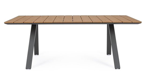 Masa de gradina / terasa din lemn compozit si metal, Elias Natural / Antracit, L200xl100xH74 cm (2)