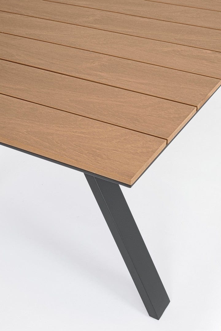 Masa de gradina / terasa din lemn compozit si metal, Elias Natural / Antracit, L200xl100xH74 cm (4)