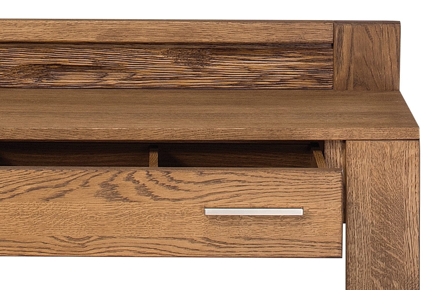 Szynaka Masa de machiaj din furnir si pal, 1 sertar Velvet 78 Stejar Rustic, L105xl42xH98 cm