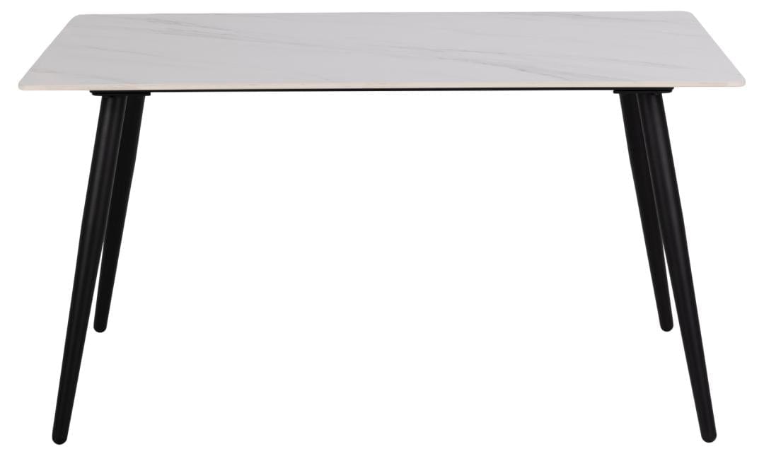 Masa din ceramica si metal, Wicklow Marmura / Negru, L140xl80xH75 cm (1)