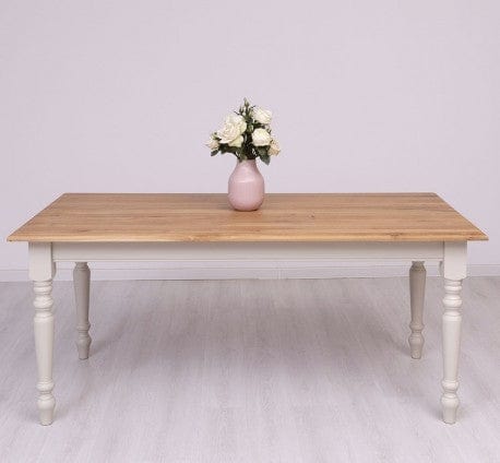 Szel Mob Masa din lemn brad si stejar, Pasy PS623 Alb P004 / Stejar P061, L160xl90xH78 cm