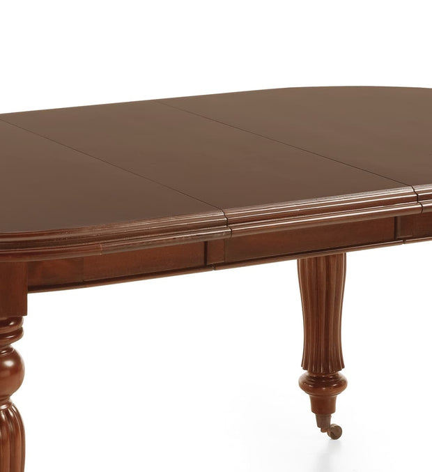 Masa din lemn extensibila cu rotile, Vintage Oval Nuc, L160-240xl110xH80 cm (6)