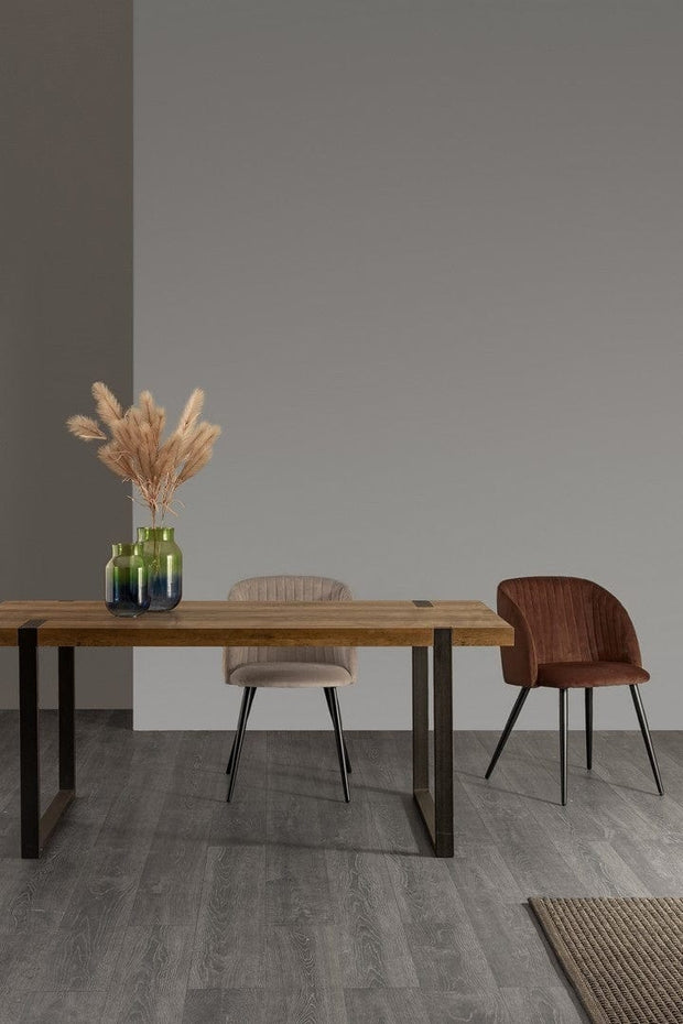 Masa din MDF si metal Bryson Natural / Negru, L180xl90xH75 cm (1)