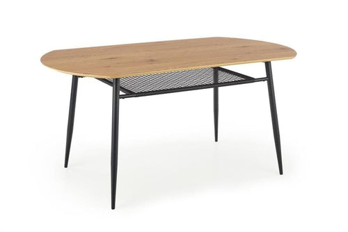 Halmar Masa din MDF si metal, Jackie Stejar Auriu / Negru, L160xl90xH77 cm