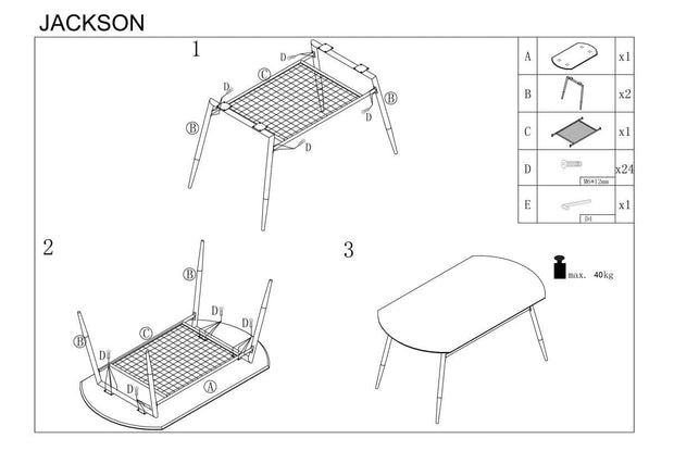 Halmar Masa din MDF si metal, Jackie Stejar Auriu / Negru, L160xl90xH77 cm