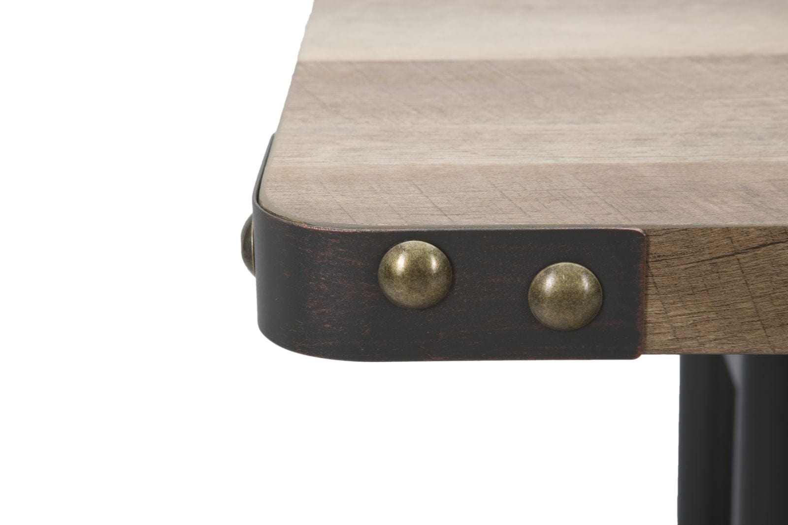 Mauro Ferretti Masa din MDF si metal Manhattan Natural / Negru, L160xl91,5xH76 cm