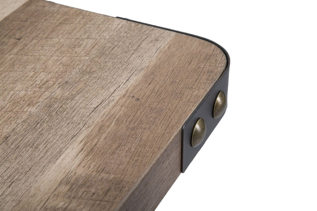 Mauro Ferretti Masa din MDF si metal Manhattan Natural / Negru, L160xl91,5xH76 cm